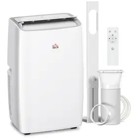 HOMCOM Portable Air Conditioner 12000 BTU, 4-in-1 Air Conditioning Unit, Dehumidifier, Cooling, Fan, Sleep Mode with 3 Speeds, Remote Control, LED Display, 24H Timer, Window Kit, Children Lock, 35m² - 1