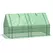 Outsunny Mini Small Greenhouse with Steel Frame & PE Cover & Zippered Window Poly tunnel Steeple for Plants Vegetables, 180 x 90 x 90 cm, Green - 1
