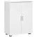kleankin Modern Bathroom Floor Cabinet, Free Standing Linen Cabinet, Storage Cupboard with 3 Tier Shelves, White - 1