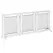 PawHut Foldable Pet Gate, with Three Panels & Two Support Feet - White - 1