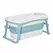 HOMCOM Foldable Bathtub Kids Bath Tub with Lid Large Freestanding Bathtubs Home Sauna for Toddler Children Teenage 1 - 12 Years - 1