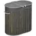 HOMCOM Bamboo Laundry Basket with Lid, 100 Litres Laundry Hamper with 2 Sections, Removable Washable Lining, Washing Baskets, 62.5 x 37 x 60.5cm, Grey - 1