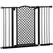PawHut 74-105cm Pet Safety Gate Stair Barrier, with Auto Close, Double Locking - Black - 1