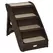 PawHut Foldable Four-Step Pet Stairs, for Cats, Small Miniature Dogs, with Non-Slip Mats 62 x 38 x 49.5cm - Brown - 1