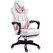 Vinsetto Computer Gaming Chair, Racing Desk Chair with Lumbar Support and Footrest, PU Leather Gamer Chair with Headrest and Swivel Wheels for Home, Pink - 1