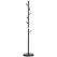 HOMCOM Vintage Coat Rack Stand Freestanding Hall Tree with 6 Hooks Bamboo Frame for Entryway Hallway Bedroom Walnut - 1