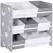 ZONEKIZ Kids Storage Rack, with Nine Removable Baskets, for Nursery, Bedroom, Playroom - Grey - 1