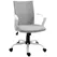 Vinsetto Office Chair Linen Swivel Computer Desk Chair Home Study Task Chair with Wheels, Arm, Adjustable Height, Light Grey - 1