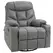 HOMCOM Thick Padded Faux Leather Recliner Armchair - Light Grey - 1