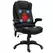 Vinsetto Massage Recliner Chair Heated Office Chair with Six Massage Points Linen-Feel Fabric 360° Swivel Wheels Black - 1