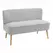 HOMCOM Modern Velvet Double Seat Sofa w/ Wood Frame Foam Padding Soft Comfortable Compact Couch Light Grey - 1