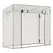Outsunny Small Walk-in Garden Greenhouse with Steel Frame, Large Roll-up Door and Windows, 200Lx76Wx168Hcm, White - 1