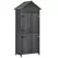 Outsunny Garden Shed 4-Tier Wooden Garden Outdoor Shed 3 Shelves Utility Gardener Cabinet Lockable 2 Doors - Grey - 1