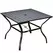 Outsunny 94 x 94 cm Garden Table with Parasol Hole, Outdoor Dining Garden Table for Four with Slatted Metal Plate Top, Black - 1