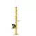 PawHut 242cm Adjustable Floor-To-Ceiling Cat Tree, with Artificial Decoration, Perches, Anti-Slip Kit - Yellow - 1