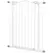 PawHut Pressure Fit Dog Stair Gate No Drilling Safety Gate Auto Close for Doorways, Hallways, 74-80cm Adjustable, 94cm Tall, White - 1