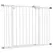 PawHut Adjustable Safety Gate w/ Two Extensions, Four Adjustable Screws, White - 1