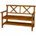 Outsunny Two-Seater Fir Wood Bench, with Bottom Shelf - Natural - 1