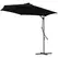 Outsunny 3(m) Solar LED Cantilever Parasol - Black - 1