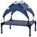 PawHut Cooling Raised Pet Bed w/ Washable Breathable Mesh, for Mini Small Dogs, 61 x 46 x 63cm - Dark Blue - 1