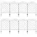 Outsunny Decorative Garden Fencing, 43in x 11.4ft Outdoor Picket Fence Panels, 8PCs Rustproof Steel Wire Landscape Flower Bed Border Edging Animal Barrier, Black - 1