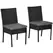 Outsunny Set of Two Armless Rattan Garden Chairs - Black - 1