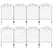 Outsunny Decorative Garden Fencing, 43in x 11.4ft Outdoor Picket Fence Panels, 8PCs Rustproof Steel Wire Landscape Flower Bed Border Edging Animal Barrier, Swirls - 1
