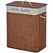 HOMCOM 100L Laundry Basket with Lid String Handles, 2 Section Collapsible Hamper Removable Lining Foldable Water-Resistant Dirty Clothes Storage, Brown - 1