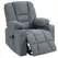 HOMCOM Oversized Riser and Recliner Chairs for the Elderly, Fabric Upholstered Lift Chair for Living Room with Remote Control, Side Pockets, Cup Holder, Grey - 1