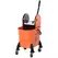 HOMCOM 25L Mop Bucket, with Wringer, Wheels and Handle - Orange - 1