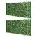 Outsunny 2-Piece Artificial Leaf Hedge Screen Privacy Fence Panel for Garden Outdoor Indoor Decor, Dark Green, 2.4M x 1M - 1