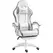 Vinsetto Computer Gaming Chair, PU Leather Desk Chair with Footrest, Swivel Task Chair with 135° Reclining Back and Lumbar Support, PC Chair for Adults, White and Grey - 1