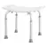 HOMCOM Height Adjustable Bath Stool, Aluminium Shower Stool with Non-Slip Pads for Elderly, Disabled, Seniors, Pregnant, White - 1