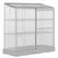Outsunny 3 Tier Greenhouse Garden Outdoor Cold Frame Plant Flower Growth Transparent Polycarbonate Board Openable Roof Sliding Door w/ Foundation 131L x 58W x 140H cm - 1