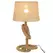 HOMCOM Nautical Style Table Lamp with Fabric Lampshade Metal Frame Power Switch, 48cm Home Desk Lamp Bedroom Living Room Study E27 Base, Beige - 1