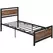 HOMCOM Single Size Metal Bed Frame with Headboard & Footboard, Strong Slat Support Solid Bedstead Base w/ Underbed Storage Space, Bedroom Furniture For Adults - 1