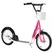 HOMCOM Kids Scooter, Kick Stunt Scooter with Adjustable Handlebar, Dual Brakes, Basket, Cupholder, Mudguard, 16" Inflatable Rubber Wheels, for 5-12 years, Pink - 1