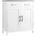 kleankin Freestanding Bathroom Cabinet, Storage Cupboard with 2 Drawers, Double Doors, Adjustable Shelf, White - 1