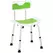 HOMCOM Shower Stool with Backrest, Height Adjustable Shower Chair with Anti-slip Foot Pads, Shower Head Holder, Green - 1