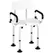 HOMCOM Shower Chair for the Elderly and Disabled, Height Adjustable Shower Stool with Back and Flipped Padded Arms, Suction Foot Pads, White - 1