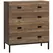 HOMCOM Chest of Drawers, 4-Drawer Storage Organiser Unit with Metal Frame for Bedroom, Living Room, Brown - 1