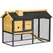 PawHut Outdoor Rabbit Hutch, with Run, Removable Tray, Asphalt Roof, 120 x 55.5 x 80cm - 1