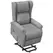 HOMCOM Power Lift Recliner Armchair, Electric Lift Chair for Elderly, Fabric Riser and Reclining Chair with Remote Control, Side Pockets, Extended Footrest, for Living Room, Grey - 1