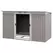 Outsunny Corrugated Garden Metal Storage Shed Outdoor Equipment Tool Box with Kit Ventilation Doors 9x 4FT Light Grey - 1