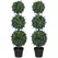 HOMCOM Set of 2 Artificial Plants, Lavender Flowers Ball Trees with Pot, for Home Indoor Outdoor Decor, 110cm - 1