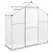 Outsunny 6 x 2.5ft Polycarbonate Greenhouse Walk-In Green House with Rain Gutter, Sliding Door, Window, Foundation, Silver - 1