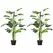 Outsunny 100cm/3.3FT Artificial Monstera Tree Decorative Cheese Plant 21 Leaves with Nursery Pot, Fake Tropical Palm Tree for Indoor Outdoor Décor, Set of 2 - 1