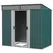 Outsunny 6.5 x 4FT Galvanised Metal Shed with Foundation Kit, Lockable Tool Garden Shed with Double Sliding Doors, Vents, Green - 1