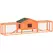 PawHut Wooden Rabbit Hutch with Run, Tray, Ramps, Asphalt Roof, 309 x 70 x 87cm, Orange - 1