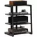 HOMCOM HiFi Stand, with Four Storage Shelves - Black - 1